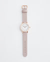 The Horse Watch - Peach Speckle (White Face, Rose Gold Index, Blush Leather)