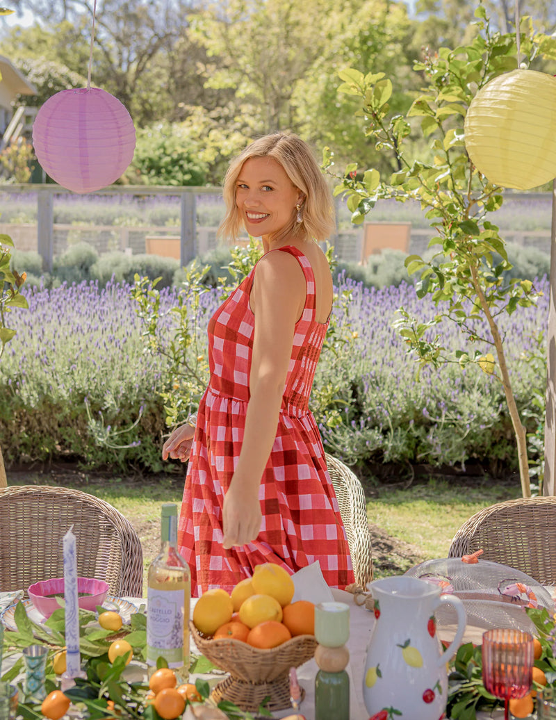 Elm Edin Dress - Poppy Check