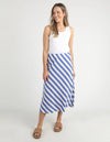 Elm Palermo Stripe Skirt - Royal Blue/Marshmallow Stripe