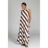 Blak Finally Here Dress - Chocolate/White Diagonal Stripe