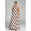 Blak Finally Here Dress - Chocolate/White Diagonal Stripe