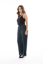 Seeking Lola Playful Pant - Forest Satin Pleat