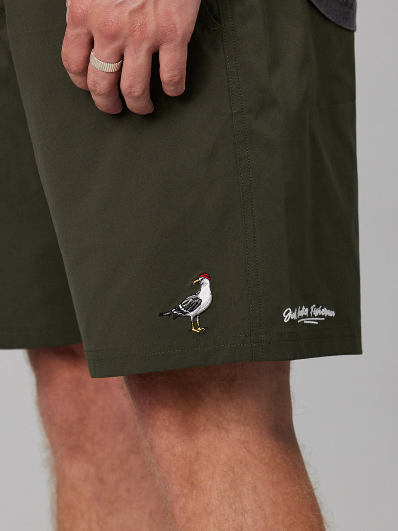 Just Another Fisherman Gull Shorts - Kelp