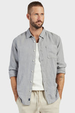 The Academy Brand Hampton Linen Shirt - Ash Grey