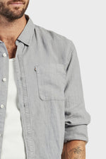 The Academy Brand Hampton Linen Shirt - Ash Grey