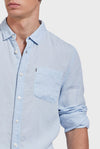 The Academy Brand Hampton Linen Shirt - Cloud Blue