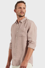 The Academy Brand Hampton Linen Shirt - Pink Sand