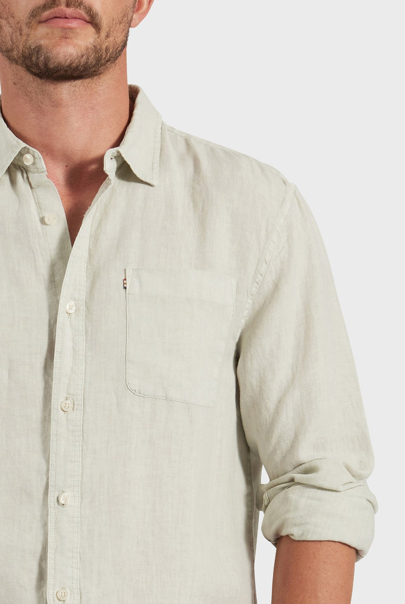 The Academy Brand Hampton Linen Shirt - Sage Green – Stitch Boutique