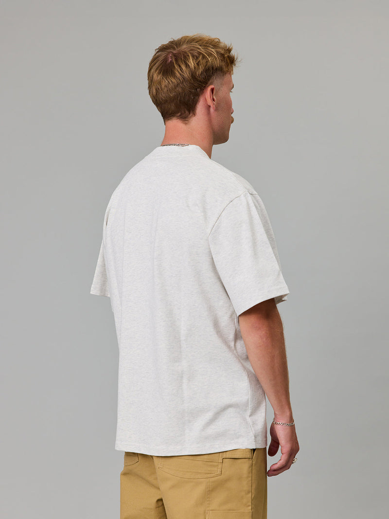 Just Another Fisherman Heavy Shore Tee - Silver Marle