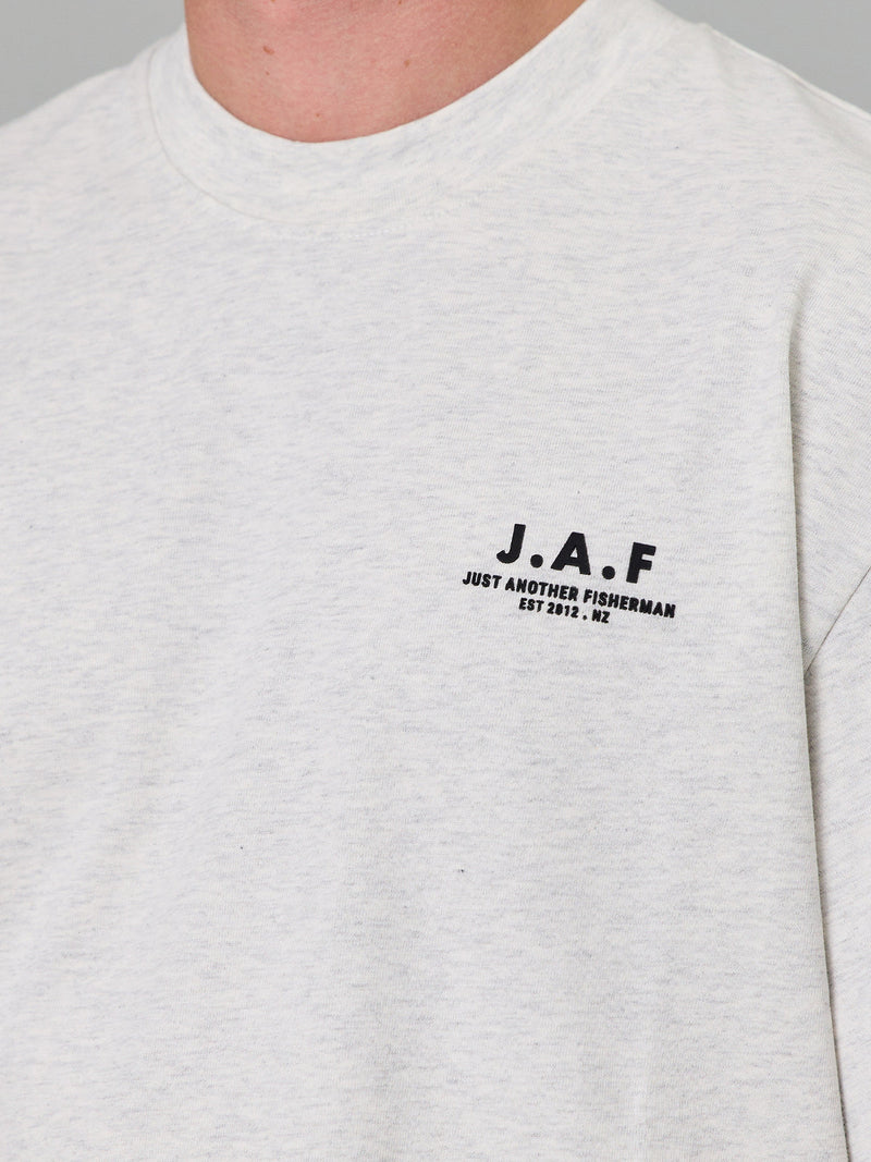 Just Another Fisherman Heavy Shore Tee - Silver Marle