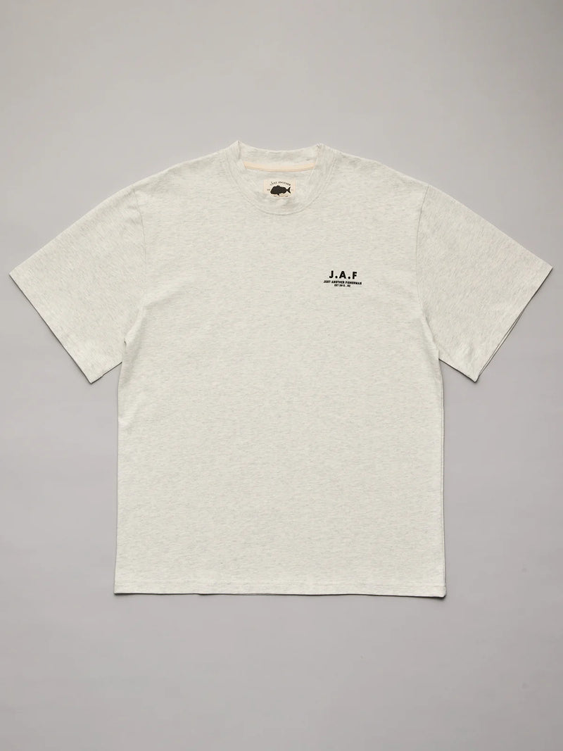 Just Another Fisherman Heavy Shore Tee - Silver Marle