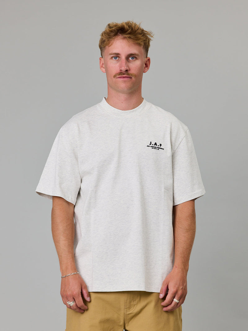 Just Another Fisherman Heavy Shore Tee - Silver Marle