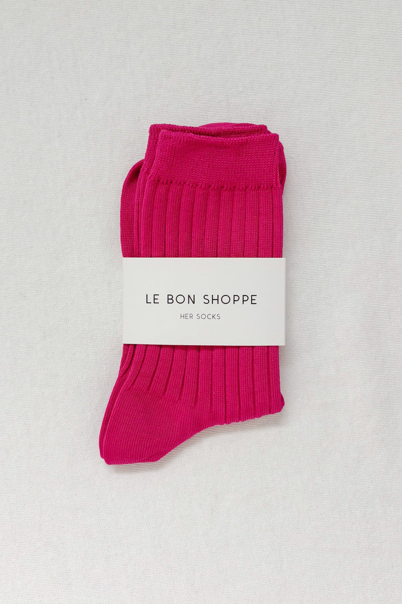 Le Bon Shoppe Her Socks - Fuchsia