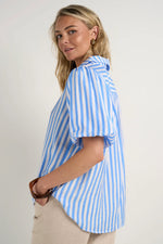 Ivy + Jack Harmony Blue Stripe Short Sleeve Shirt