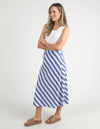 Elm Palermo Stripe Skirt - Royal Blue/Marshmallow Stripe