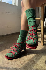 Le Bon Shoppe Winter Sparkle Socks - Evergreen