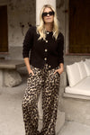 Stories Be Told Imprint Black Soft Knit Crewneck Cardigan - Black