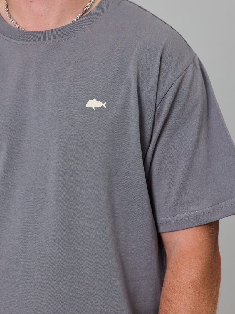 Just Another Fisherman Stamp Sea Tee - Charcoal