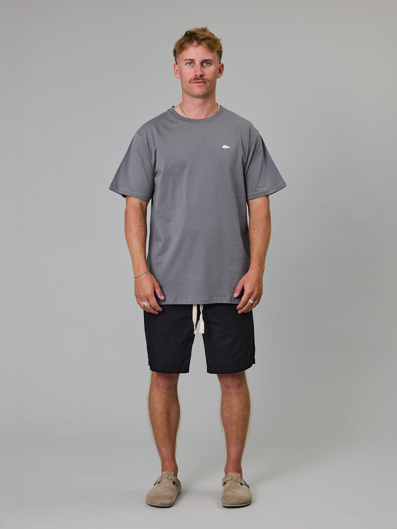 Just Another Fisherman Stamp Sea Tee - Charcoal