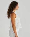 Sass Kai Crochet Knit Top - White