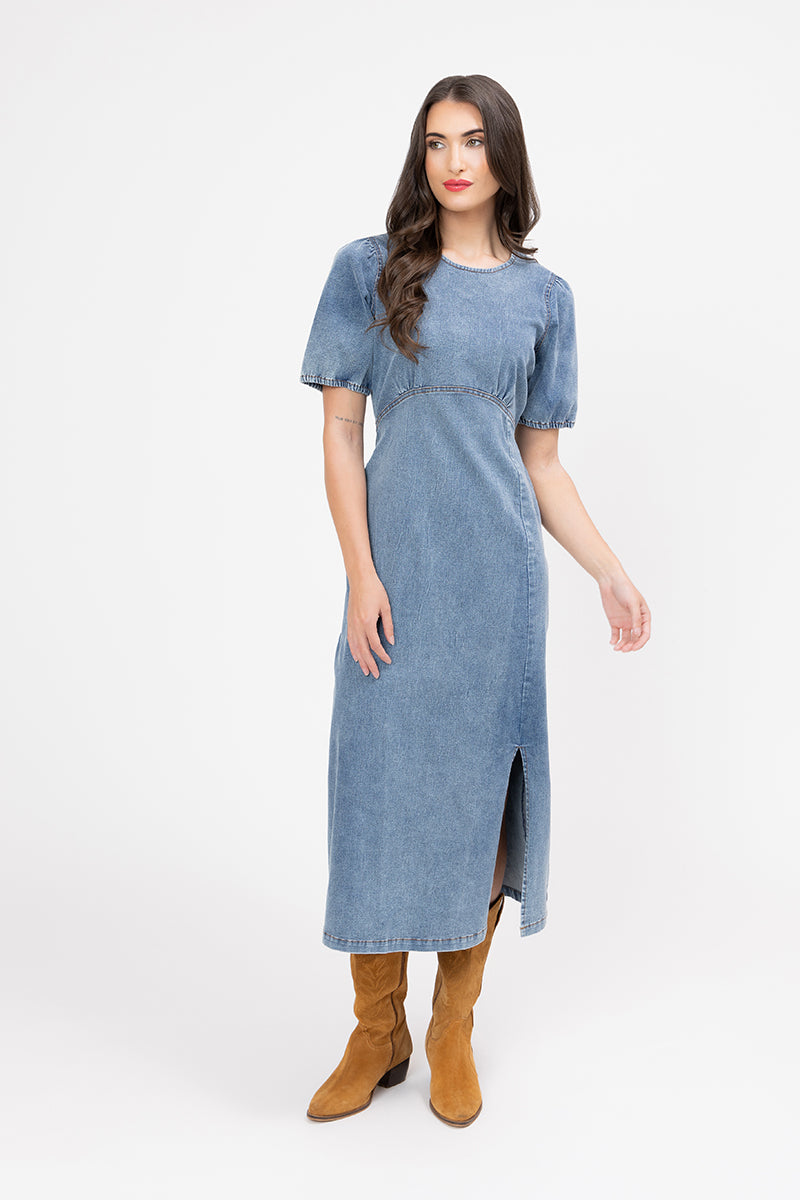 Leila + Luca Maya Dress - Washed Blue
