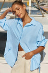 Sass Alani Shirt - Blue White Stripe