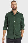 The Academy Brand Micro Cord Shirt - Sherwood Green