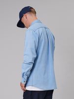 Just Another Fisherman Stamp Denim Work Shirt - Light Blue