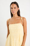 Ivy + Jack Offshore Butter Shirred Cotton Strappy Maxi Dress