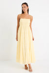 Ivy + Jack Offshore Butter Shirred Cotton Strappy Maxi Dress
