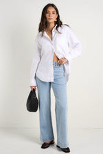 RE: Union Optimum White Linen Oversized Shirt - White