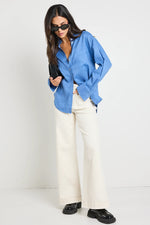 RE: Union Optimum True Blue Linen Oversized Shirt - True Blue