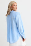 RE: Union Optimum Sky Blue Stripe Linen Oversized Shirt