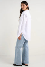 RE: Union Optimum White Linen Oversized Shirt - White