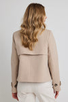 Stories Be Told Pathway Taupe Cropped Trench Coat