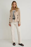 Stories Be Told Pathway Taupe Cropped Trench Coat