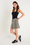Among The Brave Sunny Leopard Print Mini Denim Skirt - Animal Print