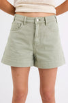 Among The Brave Rumble Khaki Denim Shorts - Khaki