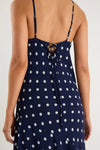 Stories Be Told Reign Navy Polka Dot Georgette Strappy Maxi Dress