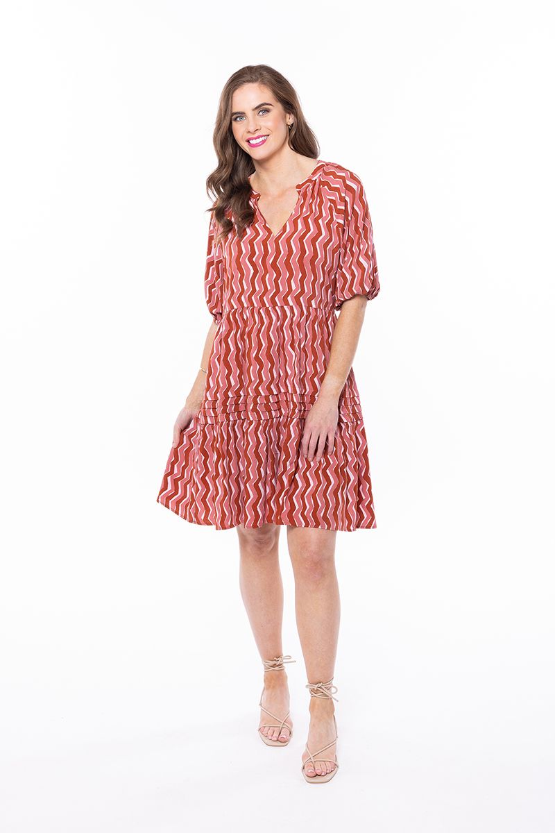 Seeking Lola Courageous Mini Dress - Terracotta