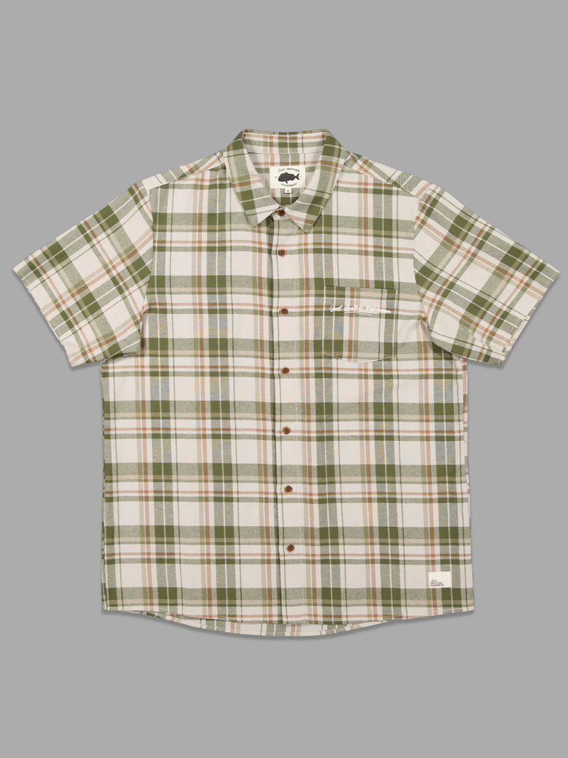 Just Another Fisherman Schooner SS Shirt - Lichen/Sand Check