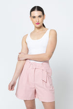 Seeking Lola Georgie Pleated Shorts - Gelato Linen