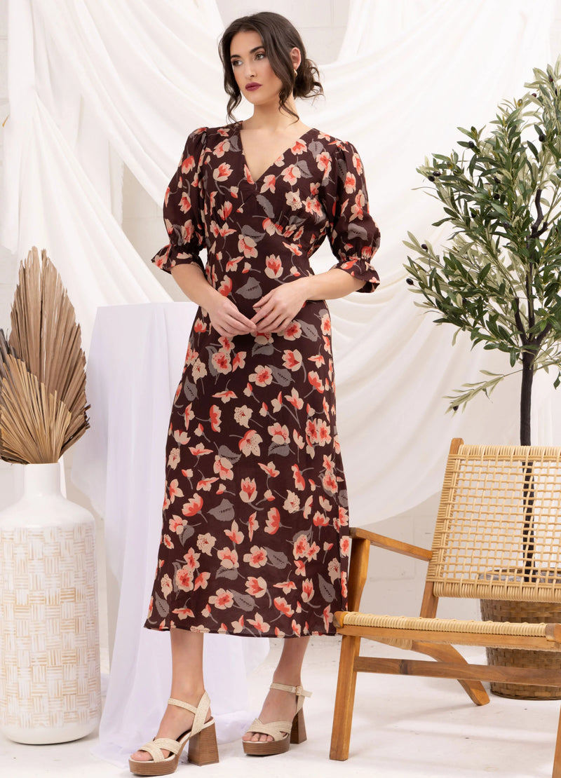 Seeking Lola Opportunity Dress - Nutmeg Glow