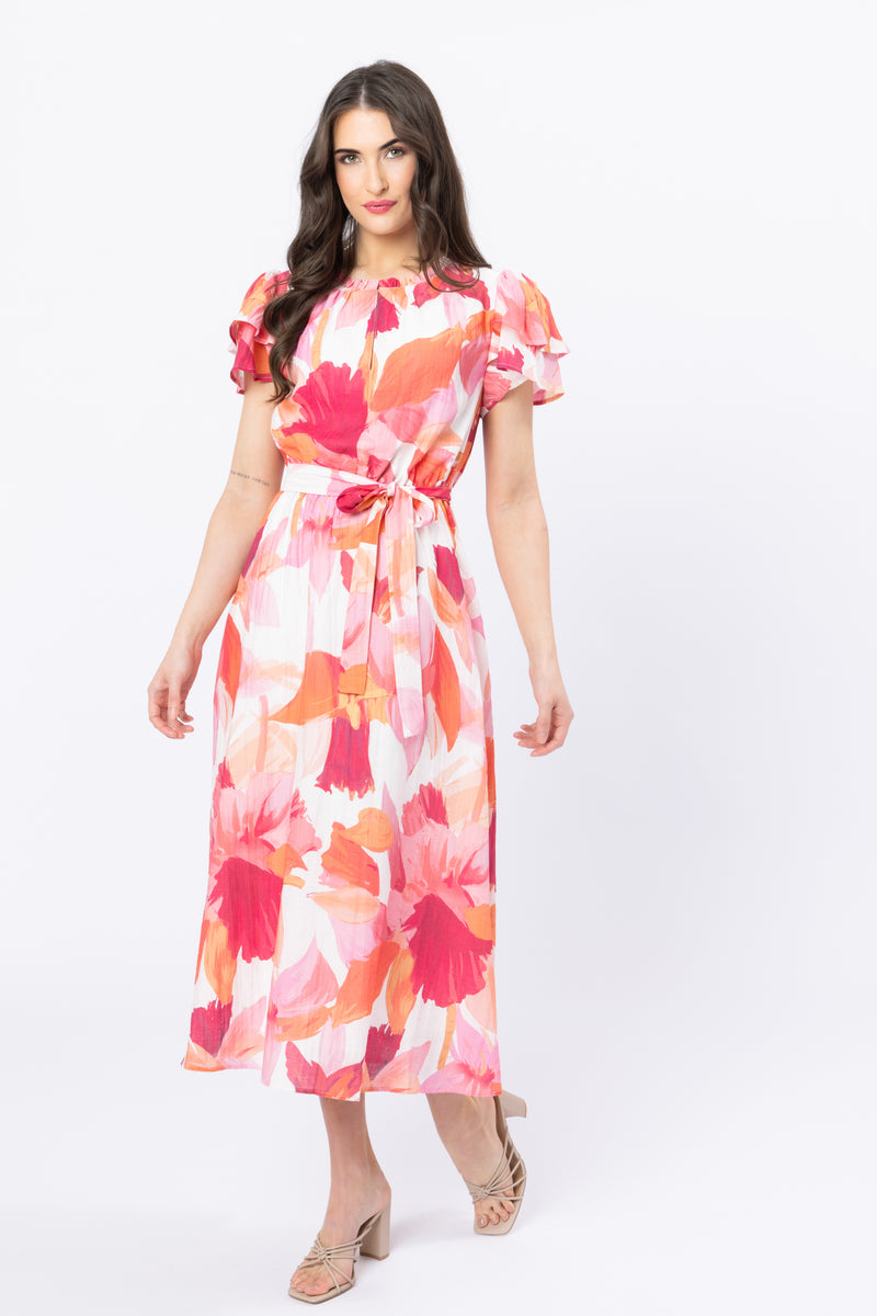 Seeking Lola Coastal Maxi Dress - Pink Peach