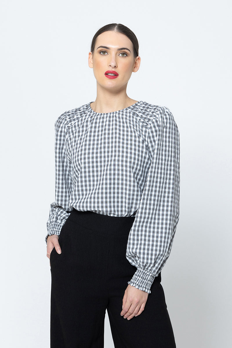 Seeking Lola Honeycomb Blouse - Texture Check