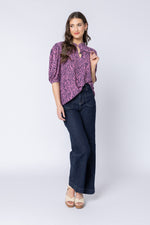 Seeking Lola Hopeful Top - Animal Navy Pink