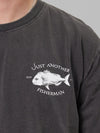 Just Another Fisherman Snapper Logo Tee - Aged Washed Black