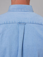 Just Another Fisherman Stamp Denim Work Shirt - Light Blue