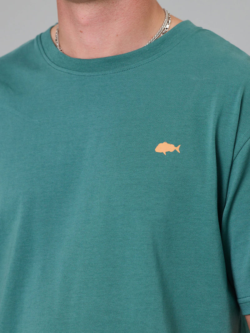 Just Another Fisherman Stamp Sea Tee - Vintage Teal