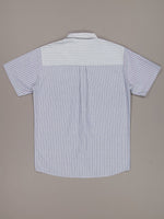 Just Another Fisherman Compass Stripe SS Shirt - Blue Stripe